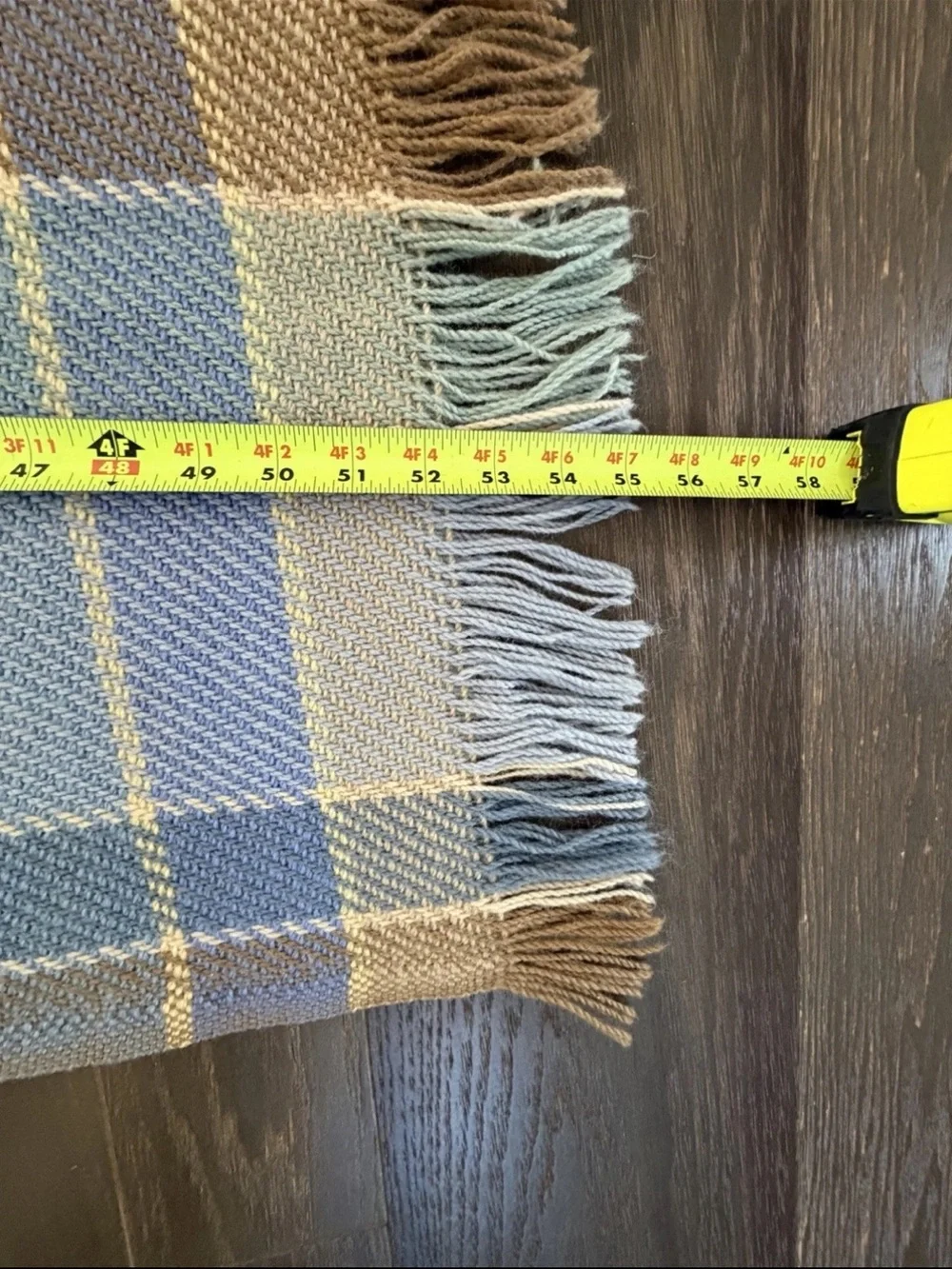 Vintage Pendleton pastel plaid throw blanket Wool